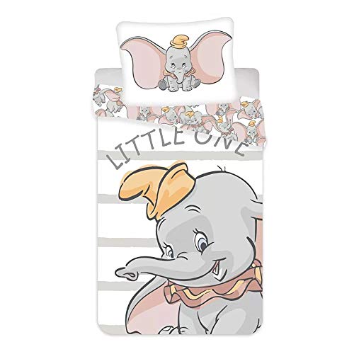 Jerry Fabrics Juego de cama individual con funda nórdica + funda de almohada oficial Disney Dumbo de algodón 3915 Jerry Fabrics Juego de cama individual con funda nórdica + funda de almohada oficial Disney Dumbo de algodón 3915