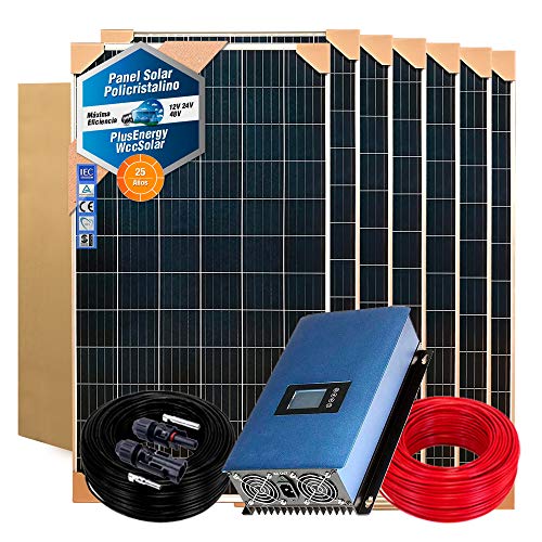 Kit Solar Autoconsumo Inyección a Red 1.000W / 5.000W Día + Inversor Vertido Cero