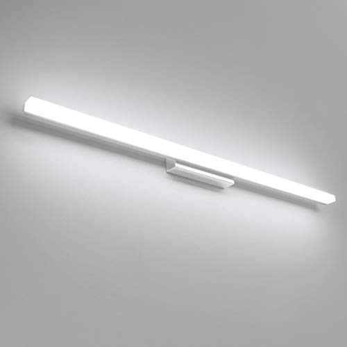 Klighten lámpara de espejo, lámpara de espejo de baño de 20W lámpara de pared LED, lámpara de baño de baño de 90CM para espejo 6000K lámpara de espejo de baño blanco frío