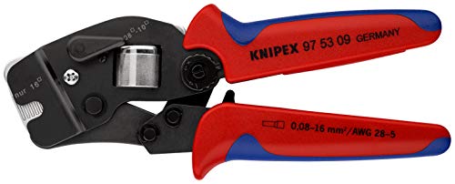 KNIPEX Alicate autoajustable para crimpar punteras huecas de acceso frontal (190 mm) 97 53 09
