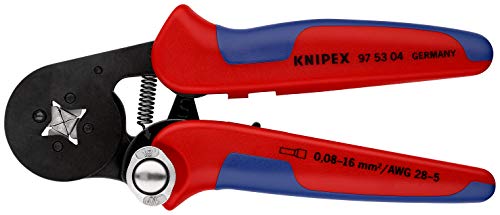KNIPEX Alicate autoajustable para crimpar punteras huecas de acceso lateral (180 mm) 97 53 04