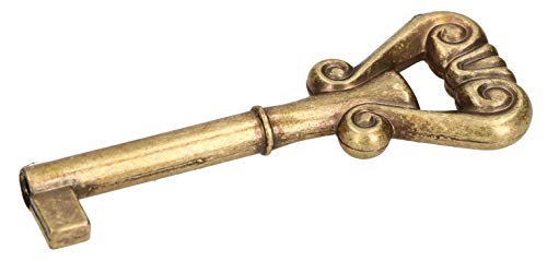 KOTARBAU® Juego de 5 llaves de armario grandes, color antiguo, llaves de barba, para muebles, armarios, minibar o cajones (Patina)