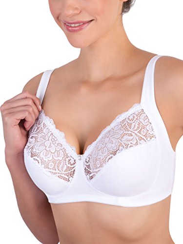 Lady Bella Lingerie Classic Lady PA0185 Sujetador de Encaje sin Aro y con Apoyo Lateral Copa C Forrada de algodón para Tallas Grande Blanco Lady Bella Lingerie Classic Lady PA0185 Sujetador de Encaje sin Aro y con Apoyo Lateral Copa C Forrada de algodón para Tallas Grande Blanco