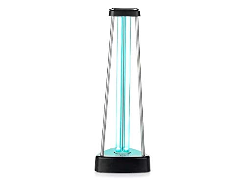 Lámpara germicida LedLux UV de 38 W con gas ozono para esterilización, desinfección y saneación de locales de hasta 60 m², extermina el 99,9 % de bacterias, virus, hongos y agentes patógenos