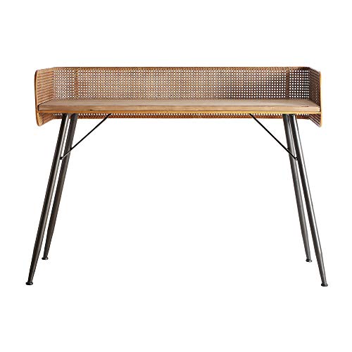 Lastdeco Escritorio, Mesa de Trabajo o Mueble Recibidor de Madera de Abeto y Hierro. Color Natural. Estilo Industrial. Diseño y Calidad. Modelo Tirkane. 125 x 61x 78 cm Lastdeco Escritorio, Mesa de Trabajo o Mueble Recibidor de Madera de Abeto y Hierro. Color Natural. Estilo Industrial. Diseño y Calidad. Modelo Tirkane. 125 x 61x 78 cm