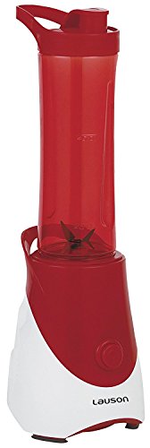 Lauson Batidora Portátil de Vaso extraíble, Mini Mixer para Smoothies, Licuadora de 600ml, 300W, Color Rojo
