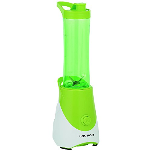 Lauson Batidora Portátil de Vaso extraíble, Mini Mixer para Smoothies, Licuadora de 600ml, 300W, Color Verde