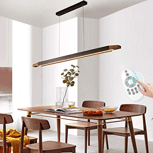 LED Lámpara Colgante Mesa de Comedor Madera Vintage, Regulable Lámpara de Comedor con Control Remoto, Iluminación Colgante ALtura Ajustable para Sala de Estar Restaurante,120cm/24watt LED Lámpara Colgante Mesa de Comedor Madera Vintage, Regulable Lámpara de Comedor con Control Remoto, Iluminación Colgante ALtura Ajustable para Sala de Estar Restaurante,120cm/24watt