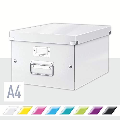 Leitz Caja de Almacenaje A4, Gama Click & Store 60440001, Blanco