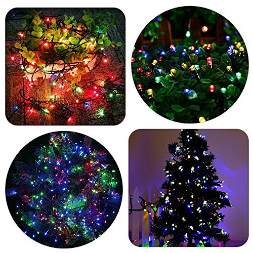 Luces de Navidad para la decoración de fiestas,bodas,Iluminación de Navidad de Interior para Arbol de Navidad Cable verde (MULTICOLOR) (3M-60MICRO)