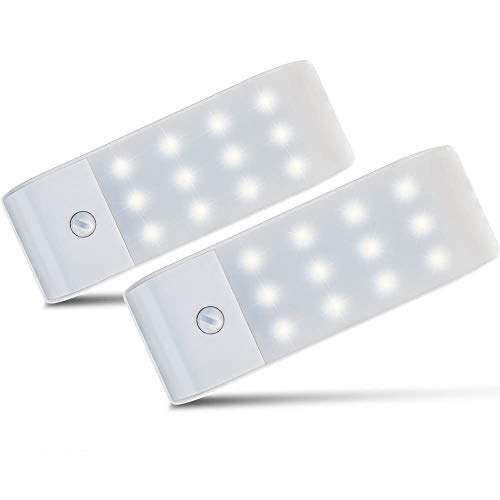Luces de Noche LED,GPISEN Pack de 2 Luces con Sensor de Movimiento,Lámpara Nocturna USB Recargable,Luz inalambrica cálida para Escaleras, Guardarropa, Porche, Armario, Cocina, Dormitorio Luces de Noche LED,GPISEN Pack de 2 Luces con Sensor de Movimiento,Lámpara Nocturna USB Recargable,Luz inalambrica cálida para Escaleras, Guardarropa, Porche, Armario, Cocina, Dormitorio