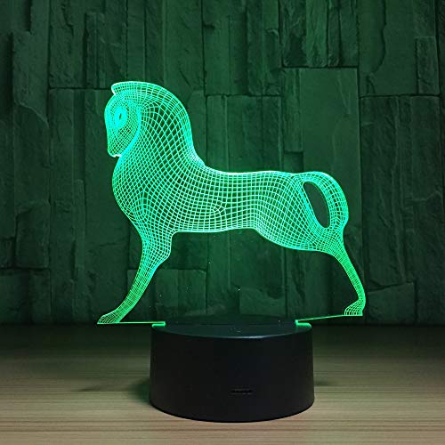 Luces nocturnas de acrílico con Cambio de Color de Pony Horse Light para Juguetes Infantiles y Regalos de Año Nuevo para Luces ambientales de Interior