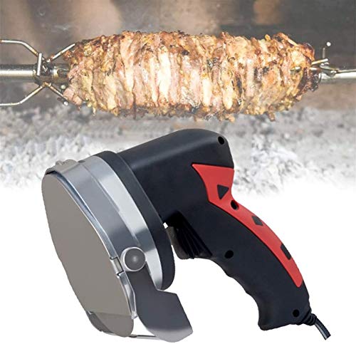 LXNQG Kebab Cuchillo, Rebanadora de Kebab, Máquina Cortadora de Carne, Hoja de Acero Inoxidable Fácil de Quitar y Limpiar, Ampliamente Utilizada en Carnicerías Asadas, Restaurantes, Bares, Familias