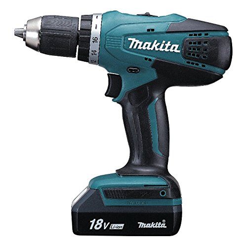 Makita DF457DWE Taladro Atornillador A Bateria 18V Litio-Ion 1.1 Ah, 18 W, 18 V, Negro, 0