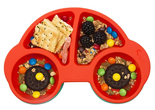 Mantel individual de silicona para bebés, placa de alimentación antideslizante para niños pequeños Bebés Niños con fuerte succión Se adapta a la mayoría Bandejas para Tronas (Nuevo Coche rojo) Mantel individual de silicona para bebés, placa de alimentación antideslizante para niños pequeños Bebés Niños con fuerte succión Se adapta a la mayoría Bandejas para Tronas (Nuevo Coche rojo)