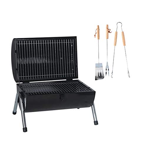 MaxxGarden – Barbacoa de carbón vegetal – Parrilla de viaje mini barbacoa de mesa barbacoa de picnic camping – 38 x 52 cm