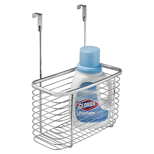 mDesign Cesta metálica para Puertas de armarios – Estante de Cocina y baño sin Taladro - Práctico Organizador de Fregadero para Estropajo, detergente, etc. - Accesorios de Cocina - Plateado mDesign Cesta metálica para Puertas de armarios – Estante de Cocina y baño sin Taladro - Práctico Organizador de Fregadero para Estropajo, detergente, etc. - Accesorios de Cocina - Plateado