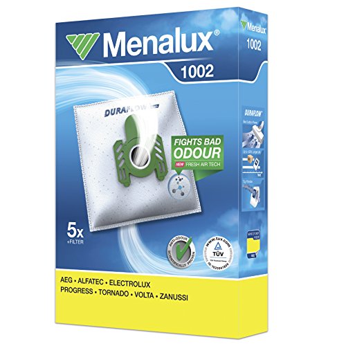 Menalux 1002 - Pack 5 bolsas sintéticas y 1 filtro para aspiradoras AEG Smart y Zanussi Menalux 1002 - Pack 5 bolsas sintéticas y 1 filtro para aspiradoras AEG Smart y Zanussi