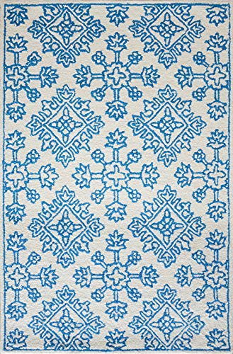 Mia Home Colletion Zara - Alfombra de lana (120 x 170 cm), color turquesa