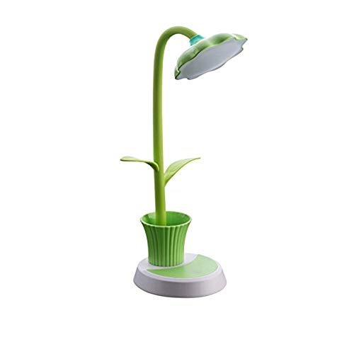 Mianbaoshu USB lámpara LED recargables nuevo especial regalo lámpara lámpara de escritorio para niños,Noche Lámpara de mesa con sensor táctil, per USB recargable flexible lectura,color verde.