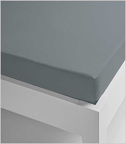 Miracle Home Sábana Bajera, Ajustable Elástica, Suave y Cómoda, Algodón 50% Poliéster, Gris, 105 x 200 cm Miracle Home Sábana Bajera, Ajustable Elástica, Suave y Cómoda, Algodón 50% Poliéster, Gris, 105 x 200 cm