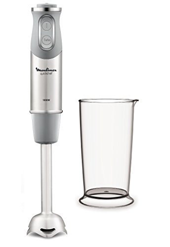 Moulinex QuickChef DD65AD Batidora de Mano de 1000 W, 10 velocidades con vaso medidor, protección antisalpicaduras, mango antideslizante, alta potencia y velocidades regulables Moulinex QuickChef DD65AD Batidora de Mano de 1000 W, 10 velocidades con vaso medidor, protección antisalpicaduras, mango antideslizante, alta potencia y velocidades regulables