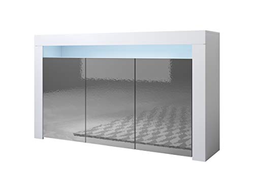 muebles bonitos Aparador Modelo Aker Color Blanco y Gris muebles bonitos Aparador Modelo Aker Color Blanco y Gris