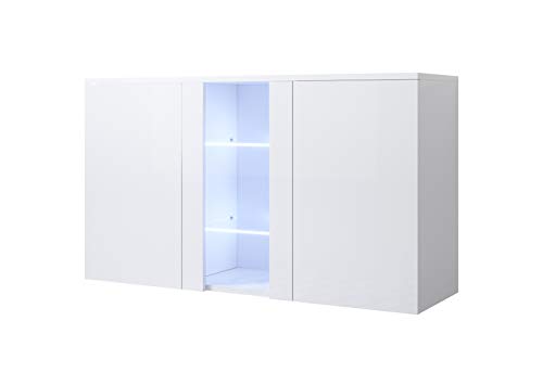 muebles bonitos Aparador Modelo Luke A1 (120x70cm) Colgante Color Blanco