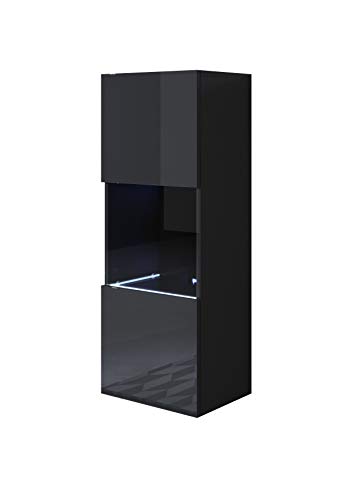 muebles bonitos Armario Colgante Modelo Luke V3 (40x126cm) Color Negro