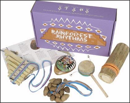 Mystery Mountain Rainforest Rhythms Handmade Musical Fair Trade South American Instruments, Madera, Morado, 6 x 17 x 27 cm