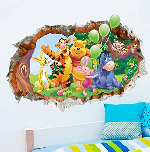 Nonebranded vinilos de Pared Decorativos Animal Zoo Cartoon Pooh Winnie The Pooh Home Bedroom Sticker Kids Room Sticker Wall Sticker Nursery Supplies Gift Poster