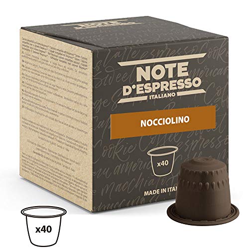 Note D'Espresso Cápsulas de Bebida Instantánea de Avellana - 40 Unidades de 7 g, Total: 280 g