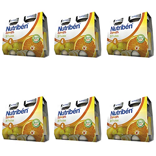 Nutribén Nutriben Zumo 3 Frutas- 6 Bipack (12X130Ml) 12 Unidades 1560 ml