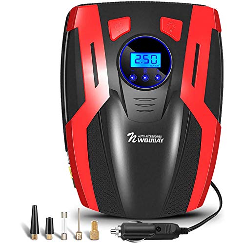 NWOUIIAY Compresor de Aire Portátil 150PSI 35L/MIN Compresor Eléctrico para Coche con LCD Pantalla Apto para inflar Neumáticos de Coche Moto y Bicicleta