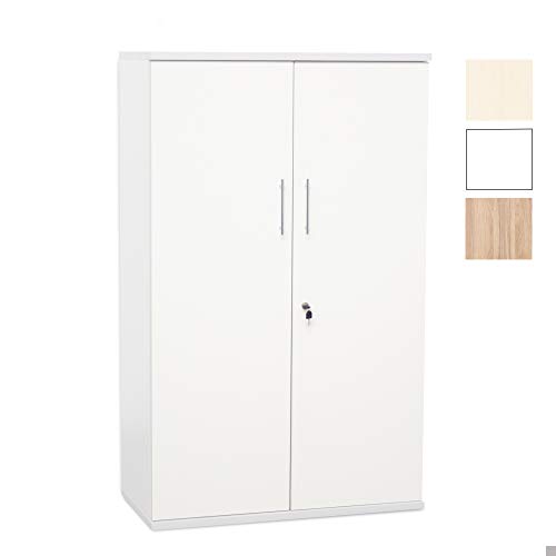 OFICINAS MONTIEL Armario Blanco de Madera con Puertas Nogal,Arce o Blancas a Elegir. (Medio_150cm, Blanco) OFICINAS MONTIEL Armario Blanco de Madera con Puertas Nogal,Arce o Blancas a Elegir. (Medio_150cm, Blanco)