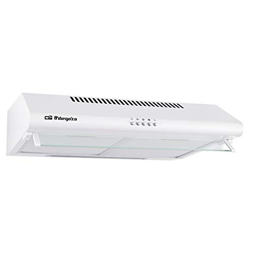 Orbegozo ST 07260 D BL - Campana extractora standard 60cm, 2 motores de 60 W, 3 niveles de potencia, 2 filtros de aluminio desmontables, extracción 347,4 m3/h, iluminación LED