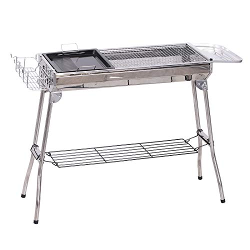 Outsunny Barbacoa de Carbón Portátil Parilla de Carbón Plegable Barbacoa de BBQ Vegetal al Aire Libre Facil de Llevar para Exterior Acampada Picnic 104x33x70cm Outsunny Barbacoa de Carbón Portátil Parilla de Carbón Plegable Barbacoa de BBQ Vegetal al Aire Libre Facil de Llevar para Exterior Acampada Picnic 104x33x70cm