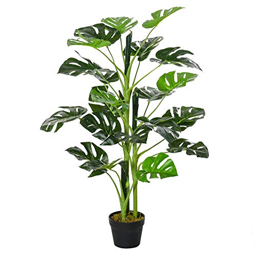 Outsunny Planta Artificial Monstera con Maceta Árbol Tropical Sintético con 21 Hojas y para Casa Oficna Ø16x100 cm Verde Outsunny Planta Artificial Monstera con Maceta Árbol Tropical Sintético con 21 Hojas y para Casa Oficna Ø16x100 cm Verde