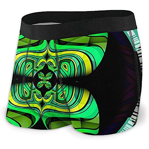 Patrón de Colores Abstractos en Relieve Simetría Ropa Interior de ángulo Plano Cinturón de Boxeador con Cinturilla expuesta Patrón de Colores Abstractos en Relieve Simetría Ropa Interior de ángulo Plano Cinturón de Boxeador con Cinturilla expuesta