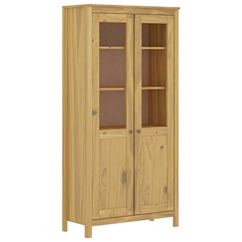 pedkit Aparador Armario Auxiliar Comedor Aparador Moderno Madera de Pino Marrón Miel 85x37x170,5 cm