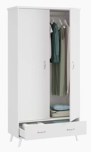 Pitarch Armario Blanco Dormitorio Tina Vintage habitacion Juvenil Clasico Pata Blanca 100x51x199 Pitarch Armario Blanco Dormitorio Tina Vintage habitacion Juvenil Clasico Pata Blanca 100x51x199