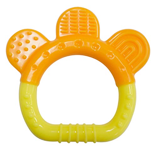 PREMYO Mordedor Bebé Silicona - Anillo de Dentición Aro de Agarrar - Alivia Dolor Libre de BPA Amarillo Naranja PREMYO Mordedor Bebé Silicona - Anillo de Dentición Aro de Agarrar - Alivia Dolor Libre de BPA Amarillo Naranja