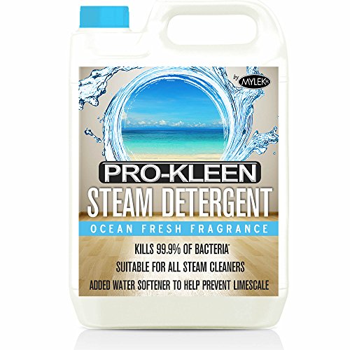 Pro-Kleen Detergente a vapor MY272 - Ocean Fresh Fragrance, solución de limpieza de alto concentrado con suavizante de agua integrado, apto para todas las máquinas de fregona eléctrica de 5 L, líquido Pro-Kleen Detergente a vapor MY272 - Ocean Fresh Fragrance, solución de limpieza de alto concentrado con suavizante de agua integrado, apto para todas las máquinas de fregona eléctrica de 5 L, líquido