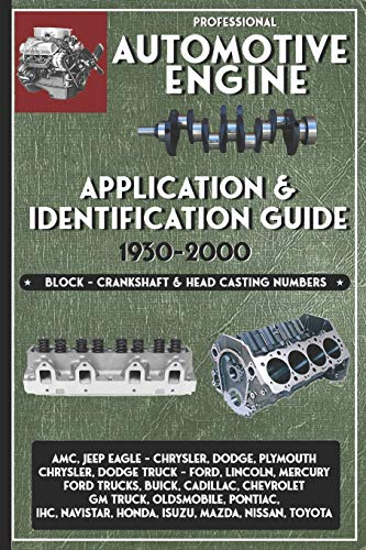 Professional Automotive Engine Application & Identification Guide - Block, Crankshaft & Head Casting Numbers.: AMC Jeep Eagle Chrysler Dodge Plymouth ... Pontiac IHC Honda Isuzu Mazda Nissan Toyota