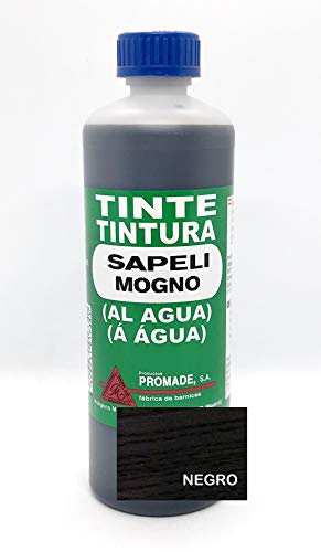 Promade - Tinte al agua para madera 500 ml (Negro)