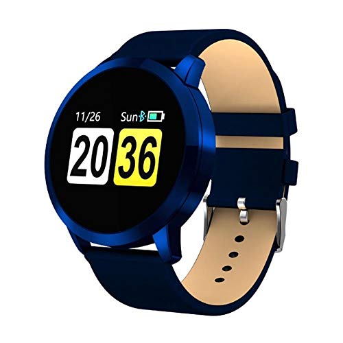 Q-H-W Rastreador de Ejercicios, función Deportiva estándar Pantalla en Color Reloj Despertador Recordatorio Anti-perdida Pulsera Bluetooth Asistente de Oficina (Color : B)