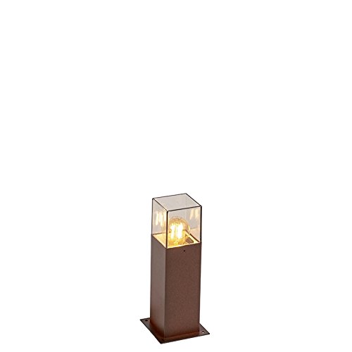 QAZQA Moderno Lámpara de pie industrial de pie 30 cm marrón óxido IP44 - Dinamarca Aluminio/Plástico Cubo/Cuadrada/Rectangular/Alargada Adecuado para LED Max. 1 x 13 Watt
