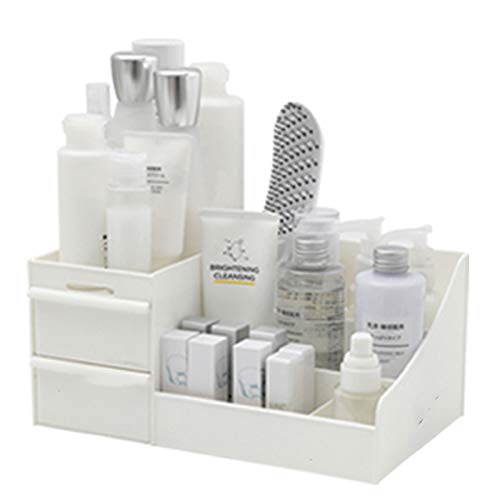 QWEA Cajas almacenaje,Organizador baño y Baúles para Juguetes están Fabricadas en Material ABS en Diferentes tamaños y Compartimentos para acomodar Diferentes Tipos de cosméticos con Gran Capacidad.
