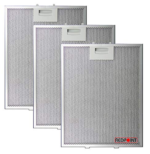 REDPOINT® Kit de 3 filtros de aluminio para campanas Bosch 250 x 311 x 8 mm