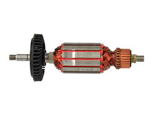 Rotor de Motor de Repuesto para Amoladora Angular - Eje de Transmisión con Rosca - Compatible con Amoladora Angular Bosch PWS 600
